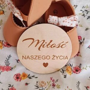 Tabliczka do zdjęć z motywem serduszka