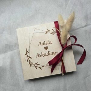 Pudełko z życzeniami na banknoty ,,gałązki,,